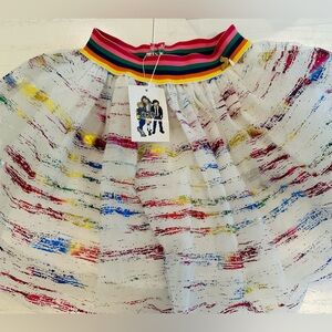 NWT Lola and the Boys rainbow metallic foil tutu size 8